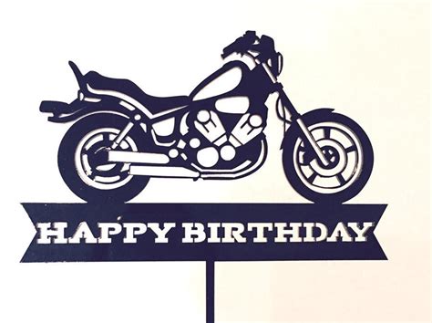 Motorcycle Cake Topper Printable
